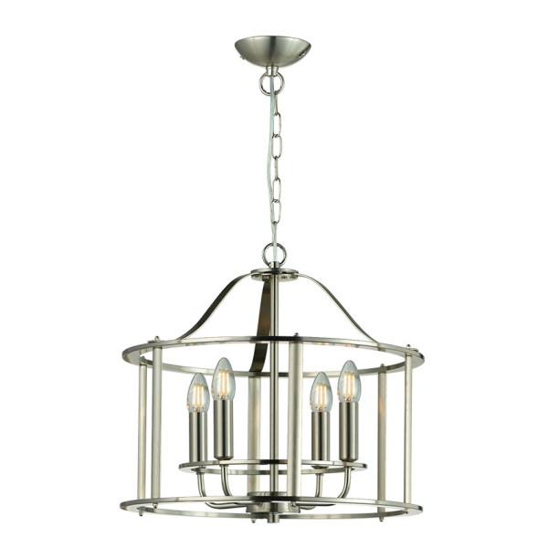 (image for) 4 Light Lantern - Satin Nickel finish